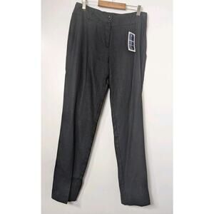 Chopin Roma Pants Womens Size 44 EU Black LINEN Blend Italy US 10 Waist 30" NEW